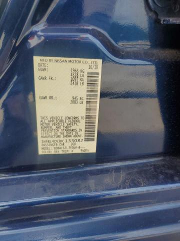 1N4BL4CV3KC133082 - 2019 NISSAN ALTIMA SR ლურჯი ფოტო 12