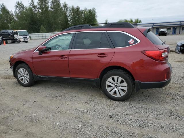 4S4BSAFC2H3425252 - 2017 SUBARU OUTBACK 2.5I PREMIUM RED photo 2