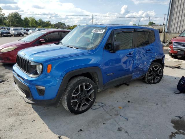 ZACNJBAB5LPL77255 - 2020 JEEP RENEGADE SPORT BLUE photo 1