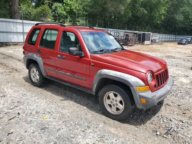 1J8GL48K37W536119 - 2007 JEEP LIBERTY SPORT RED photo 4