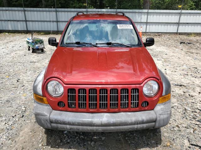 1J8GL48K37W536119 - 2007 JEEP LIBERTY SPORT RED photo 5