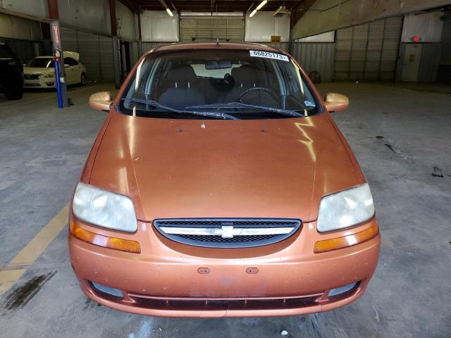 KL1TD66657B717712 - 2007 CHEVROLET AVEO BASE ORANGE photo 5