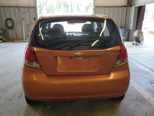 KL1TD66657B717712 - 2007 CHEVROLET AVEO BASE ORANGE photo 6