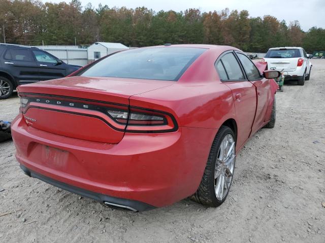 2C3CDXBG9FH716652 - 2015 DODGE CHARGER SE RED photo 4