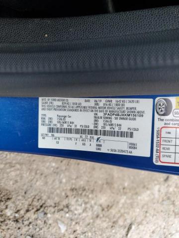 3FADP4BJXKM156109 - 2019 FORD FIESTA SE 蓝色 照片 12