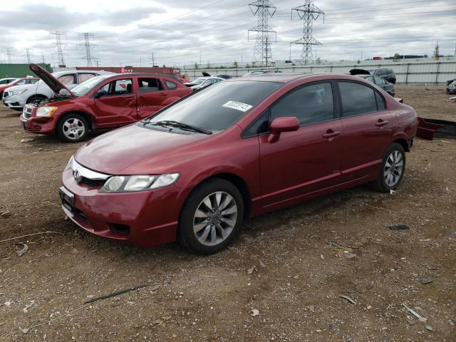 1HGFA16899L028841 - 2009 HONDA CIVIC SEDA EX RED photo 1