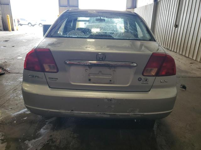 2HGES16501H514874 - 2001 HONDA CIVIC LX SILVER photo 6