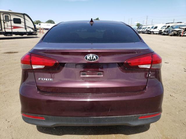 3KPFK4A7XHE129776 - 2017 KIA FORTE LX BURGUNDY photo 6