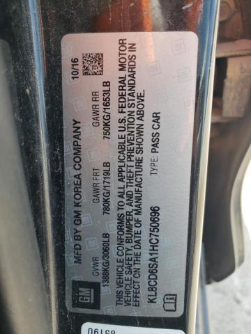 KL8CD6SA1HC750696 - 2017 CHEVROLET SPARK 1LT BLACK photo 13