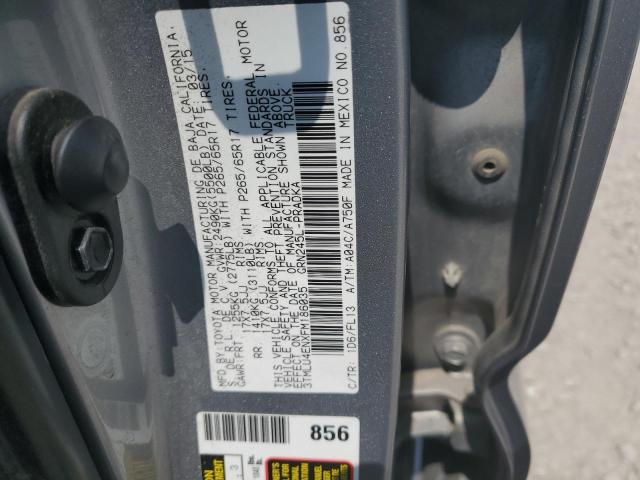 3TMLU4ENXFM186035 - 2015 TOYOTA TACOMA DOUBLE CAB Gümüş fotoğraf 13