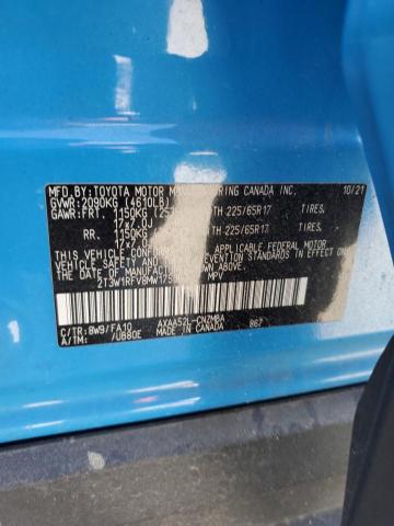 2T3W1RFV8MW175063 - 2021 TOYOTA RAV4 XLE 蓝色 照片 13