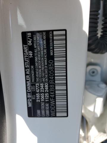 WDDWF4KB8JR405850 - 2018 MERCEDES-BENZ C 300 4MATIC WHITE photo 12