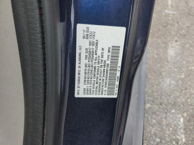 5FNRL5H6XHB021360 - 2017 HONDA ODYSSEY EXL BLUE photo 13