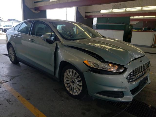 3FA6P0UU6ER368764 - 2014 FORD FUSION S HYBRID BLUE photo 4