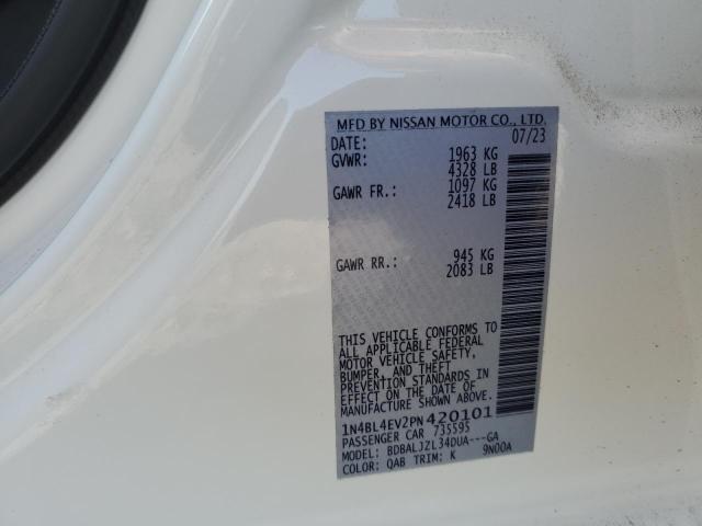 1N4BL4EV2PN420101 - 2023 NISSAN ALTIMA SL WHITE photo 12