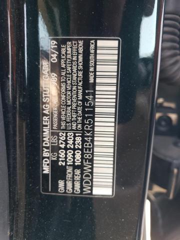 WDDWF8EB4KR511541 - 2019 MERCEDES-BENZ C 300 4MATIC BLACK photo 13
