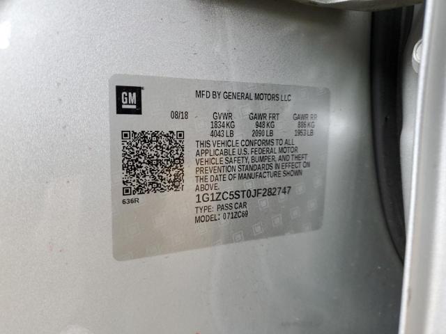 1G1ZC5ST0JF282747 - 2018 CHEVROLET MALIBU LS Silber Foto 12