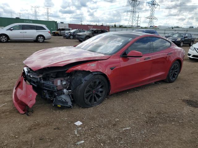 5YJSA1E26HF198344 - 2017 TESLA MODEL S RED photo 1