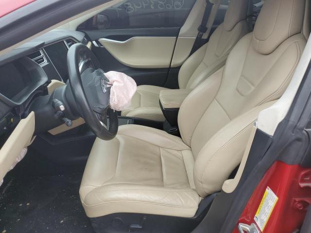 5YJSA1E26HF198344 - 2017 TESLA MODEL S RED photo 7