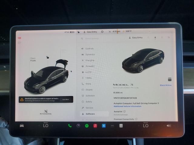 5YJ3E1EA3KF357439 - 2019 TESLA MODEL 3 Qara foto 9