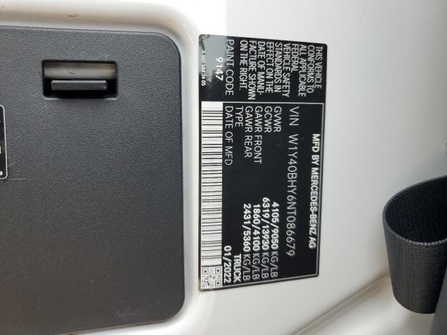 W1Y40BHY6NT086679 - 2022 MERCEDES-BENZ SPRINTER 2500 WHITE photo 12