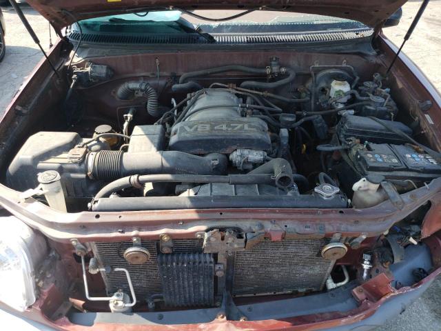 5TBBT4413YS046188 - 2000 TOYOTA TUNDRA ACCESS CAB ბურგუნდია ფოტო 11
