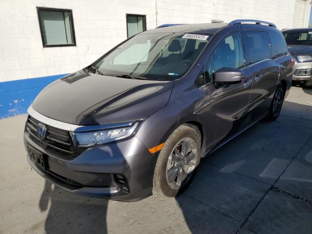 5FNRL6H91NB057708 - 2022 HONDA ODYSSEY ELITE Grafitowy zdjęcie 1