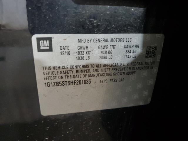 1G1ZB5ST6HF201036 - 2017 CHEVROLET MALIBU LS Negro foto 12