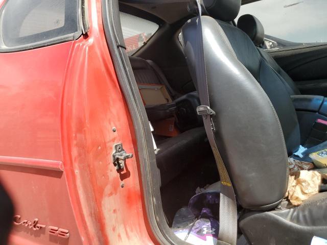 2G1WX12K8Y9297300 - 2000 CHEVROLET MONTE CARLO SS წითელი ფოტო 10