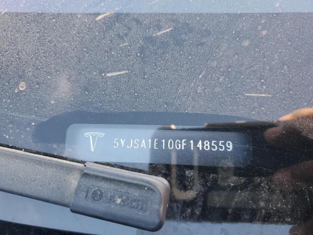 5YJSA1E10GF148559 - 2016 TESLA MODEL S Մոխրագույն լուսանկար 12