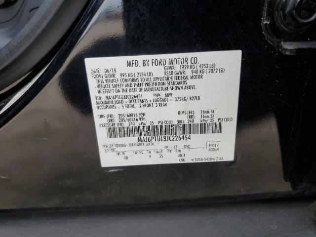 MAJ6P1UL8JC226454 - 2018 FORD ECOSPORT SE Negro foto 12