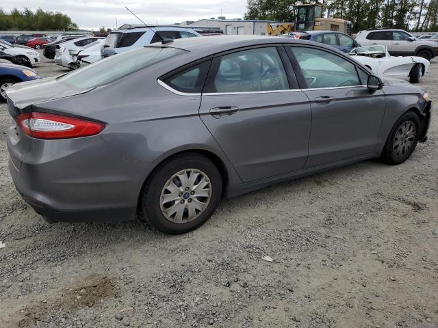 3FA6P0G74DR254766 - 2013 FORD FUSION S GRAY photo 3