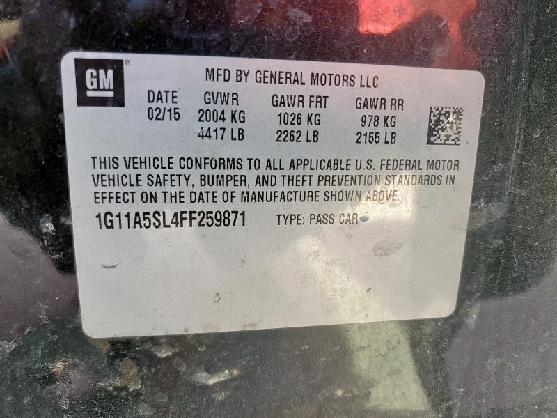 1G11A5SL4FF259871 - 2015 CHEVROLET MALIBU LS 黑色 照片 13