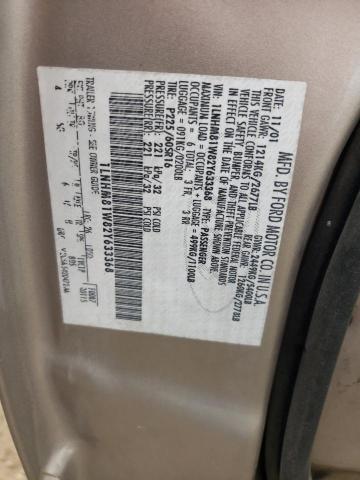 1LNHM81W82Y633368 - 2002 LINCOLN TOWN CAR EXECUTIVE BEIGE photo 12