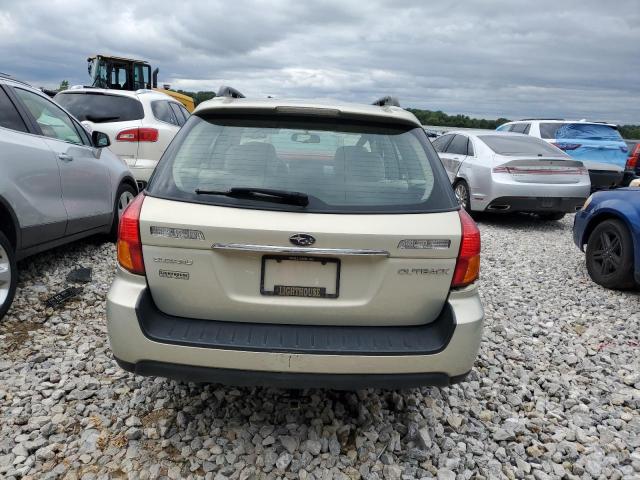 4S4BP61C877304092 - 2007 SUBARU LEGACY OUTBACK 2.5I BEIGE photo 6