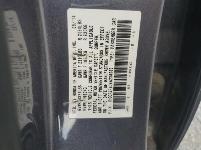 1HGCR2F87EA238085 - 2014 HONDA ACCORD EXL GRAY photo 12