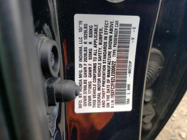 19XFC2F82LE000622 - 2020 HONDA CIVIC SPORT 黑色 照片 12