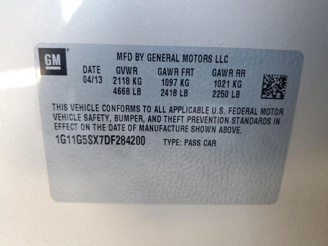 1G11G5SX7DF284200 - 2013 CHEVROLET MALIBU 3LT TAN photo 13