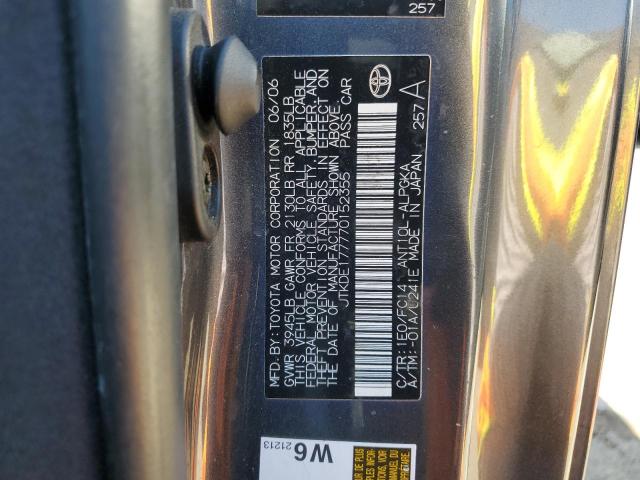 JTKDE177770152355 - 2007 TOYOTA SCION TC 灰色 照片 12