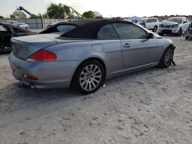 WBAEK73444B260223 - 2004 BMW 645 CI AUTOMATIC GRAY photo 3