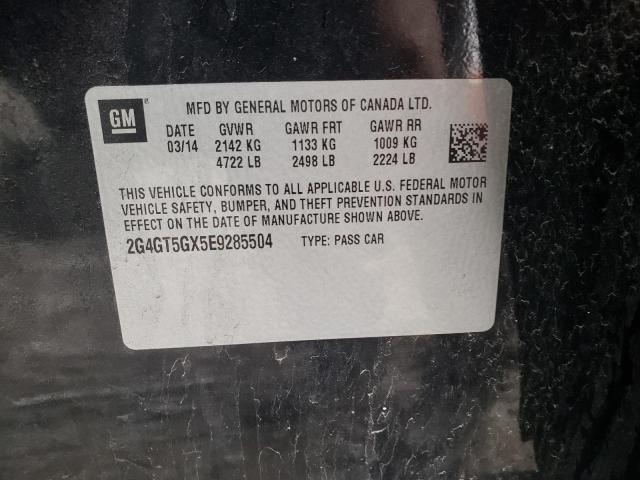 2G4GT5GX5E9285504 - 2014 BUICK REGAL GS 黑色 照片 12