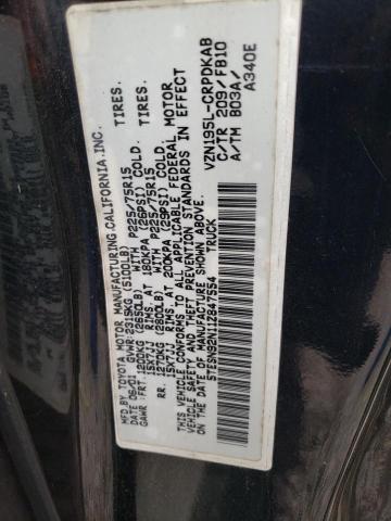 5TESN92N11Z847554 - 2001 TOYOTA TACOMA XTRACAB PRERUNNER შავი ფოტო 12