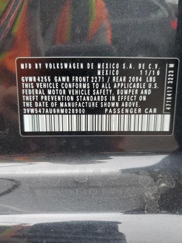 3VW547AU6HM028900 - 2017 VOLKSWAGEN GTI SPORT გრაფიტი ფოტო 13