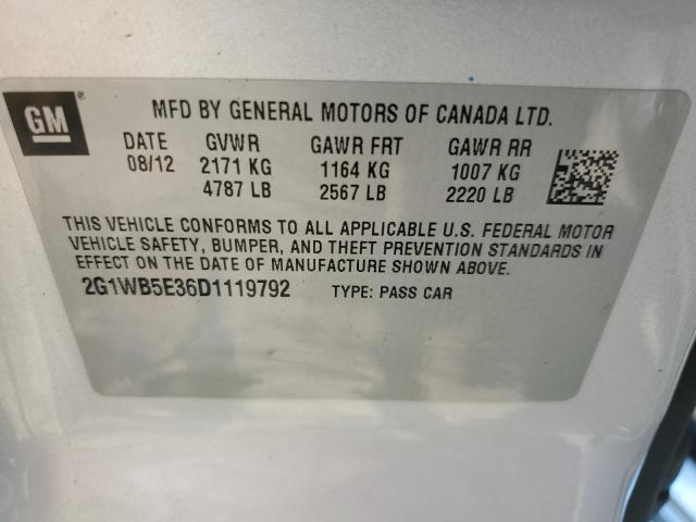 2G1WB5E36D1119792 - 2013 CHEVROLET IMPALA LT 灰色 照片 13