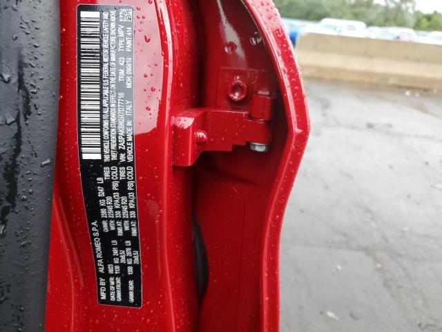ZASPAKBN2R7D77716 - 2024 ALFA ROMEO STELVIO TI RED photo 13