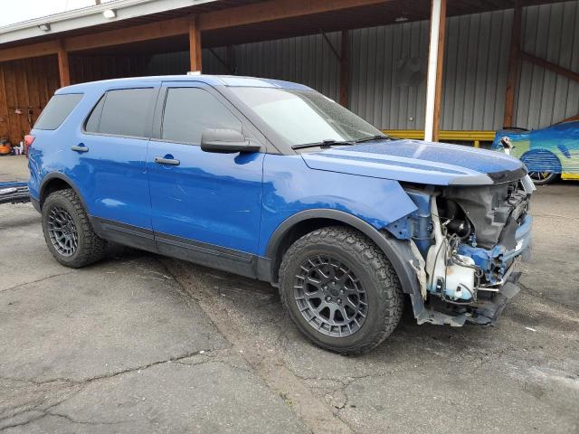 1FM5K8AT7GGD06312 - 2016 FORD EXPLORER POLICE INTERCEPTOR Көк фото 4