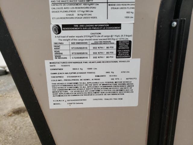 5SFSG422XGE307843 - 2016 BREC TRAVEL TRL 棕色 照片 10