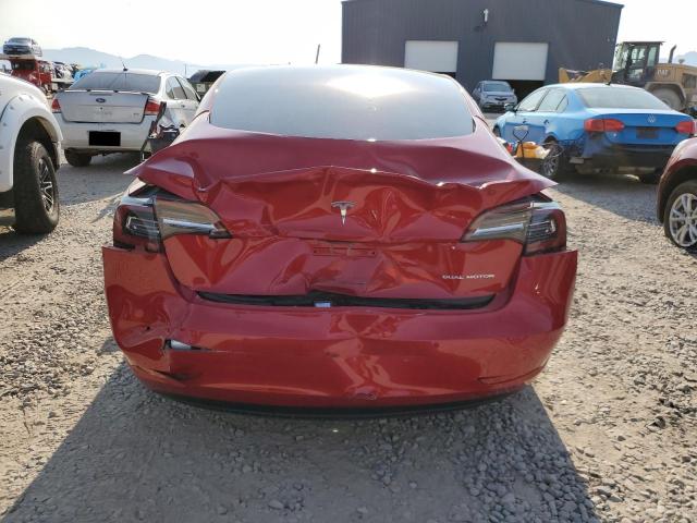 5YJ3E1EB8NF143575 - 2022 TESLA MODEL 3 RED photo 6