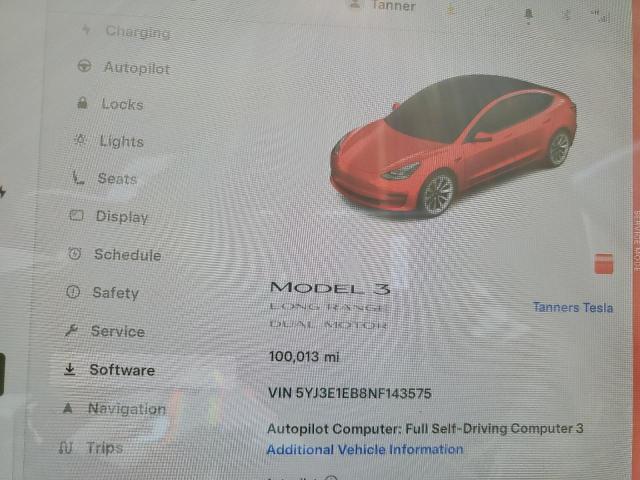 5YJ3E1EB8NF143575 - 2022 TESLA MODEL 3 RED photo 9