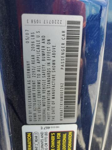 WVWBA71K18W001262 - 2008 VOLKSWAGEN RABBIT ლურჯი ფოტო 12